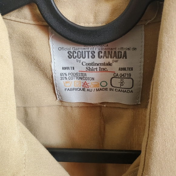 Vintage Beige Boy Scouts of Canada Shirt Men's small. Made in Canada - Picture 5 of 7